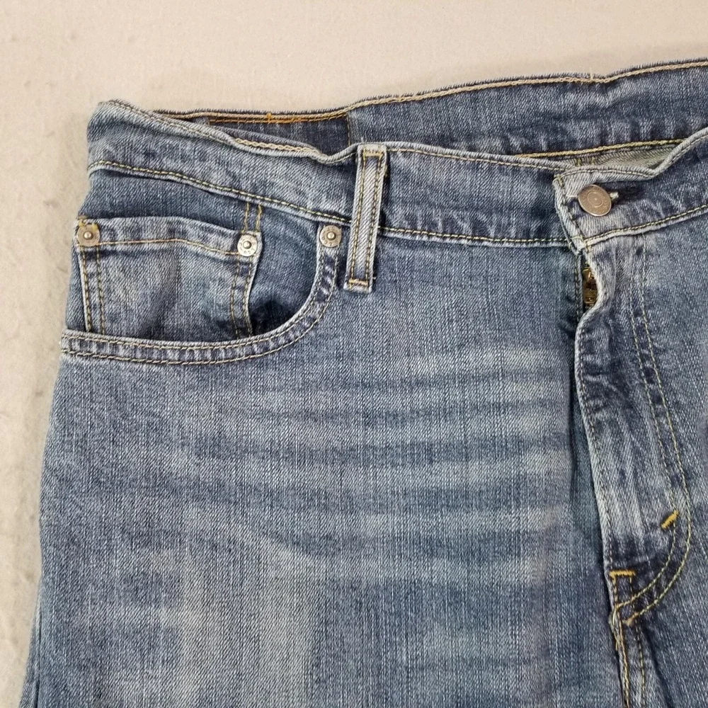 Levi's 514 jeans men's 36 x 30 regular fit straight blue stretch denim pants